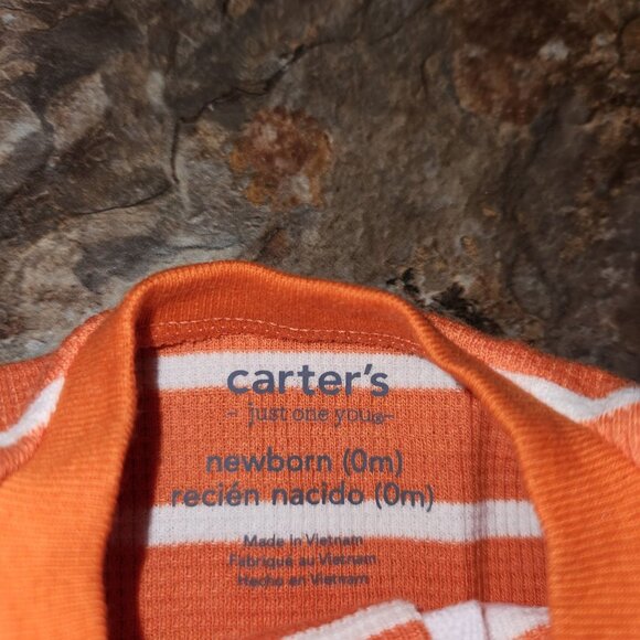 Carters Baby Pumpkin One Piece Romper - Size Newborn - NWT - Picture 3 of 3